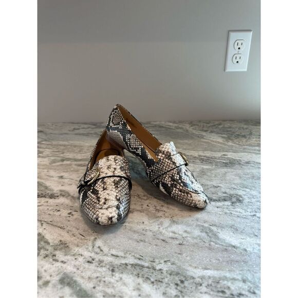 Talbots Snakeskin Buckle Loafers Flats Size 7 - Picture 1 of 9